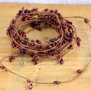 2 Burgundy Pip Berry Garland on Grapevine 12 feet